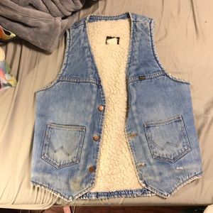 Fleece Lined Wrangler Levi Vest